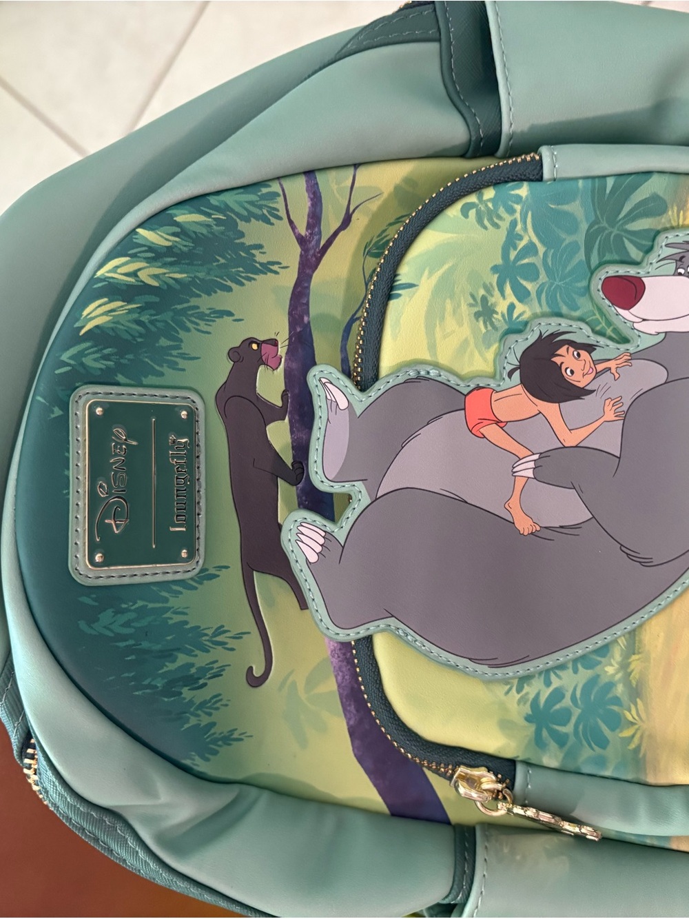 Loungefly Teal Jungle Book Mowgli & Baloo Mini Backpack